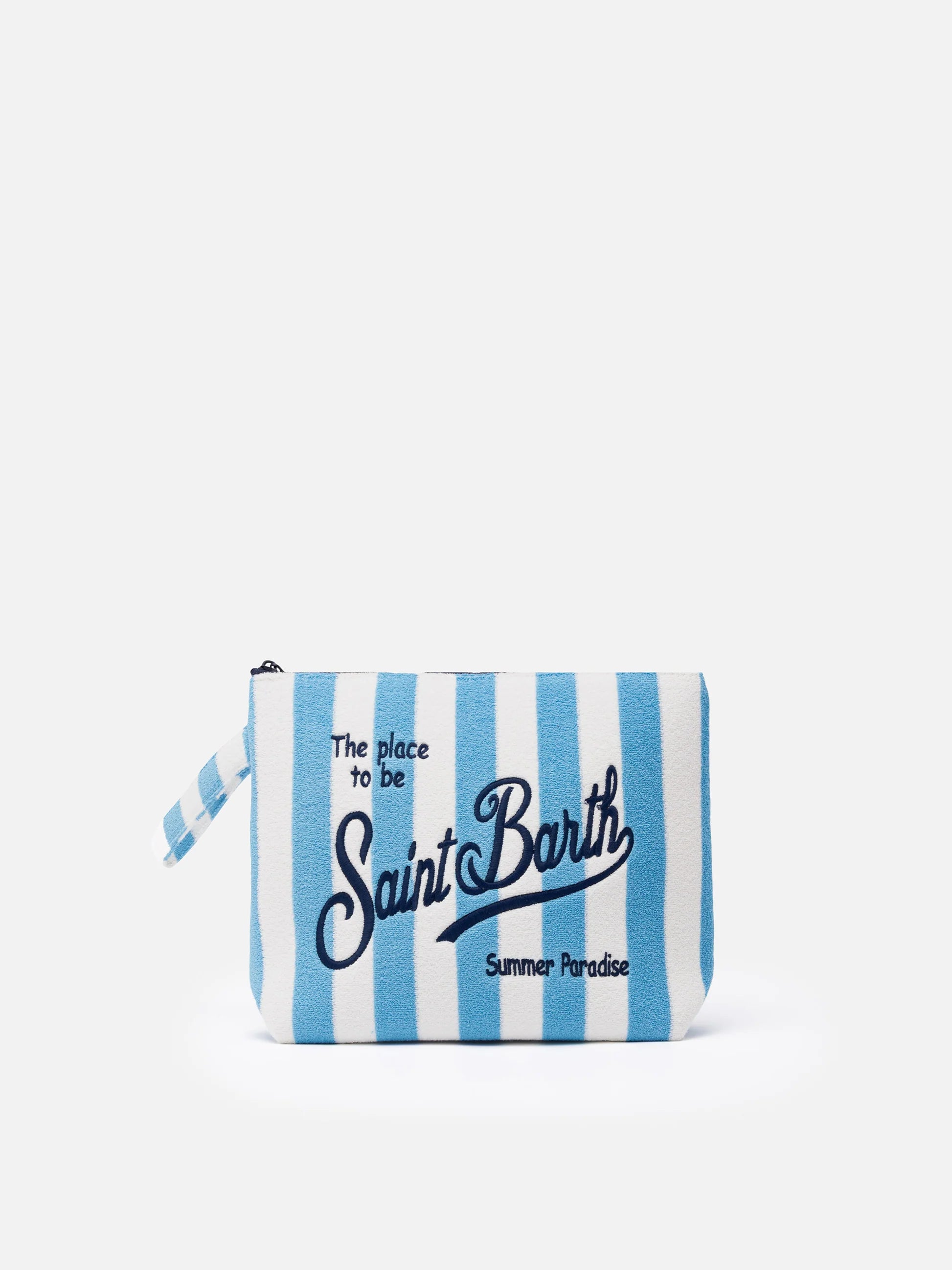 Pochette Aline L in spugna a righe in rilievo