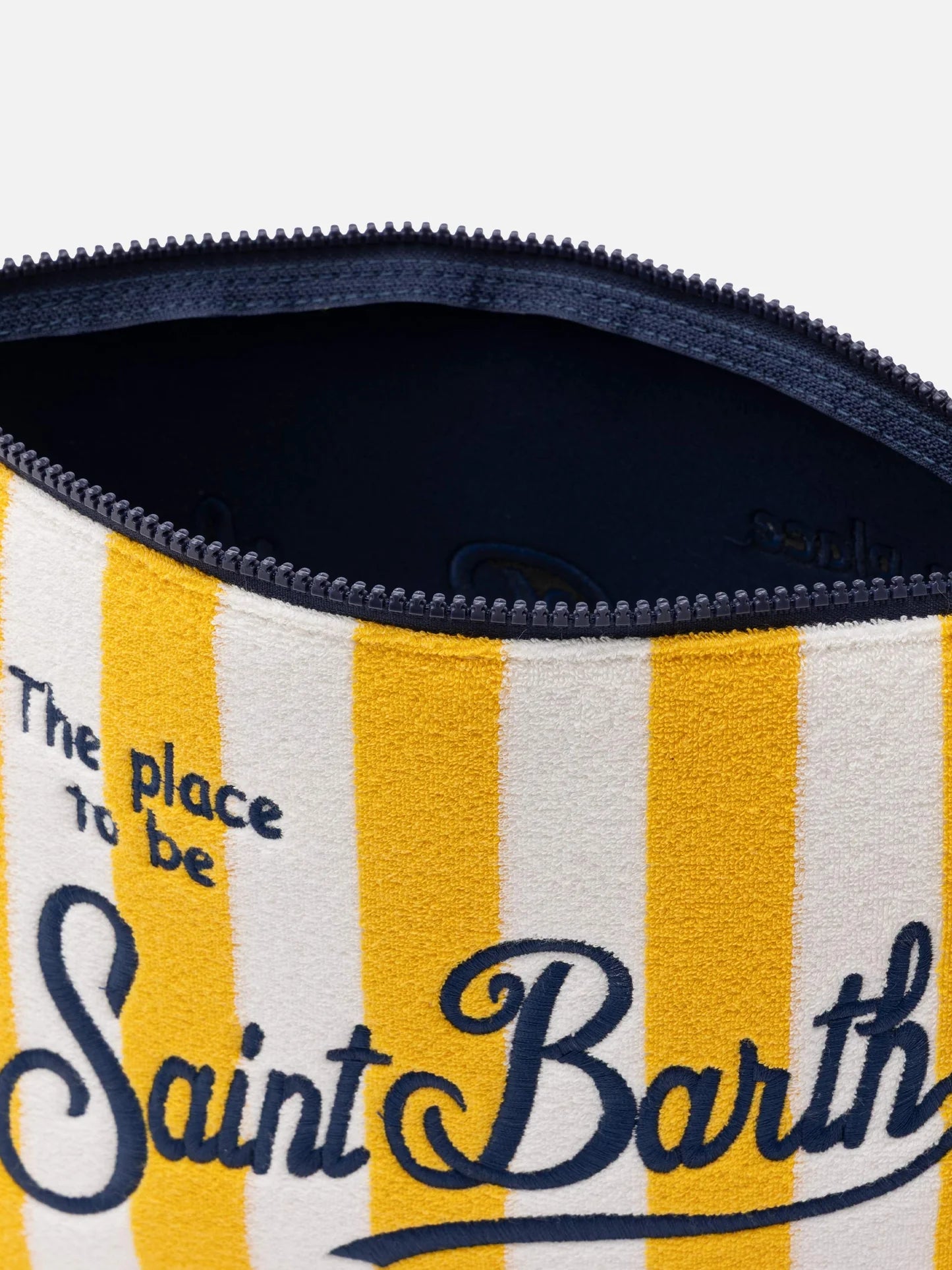 Pochette Aline L in spugna a righe in rilievo