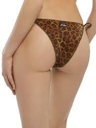 Bikini classico in lurex Leah Marielle con stampa animalier